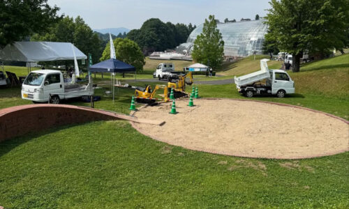 ちびっこショベルカーの乗車体験ブース