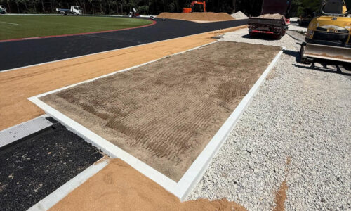 倉敷作陽大学 砂場の砂補充