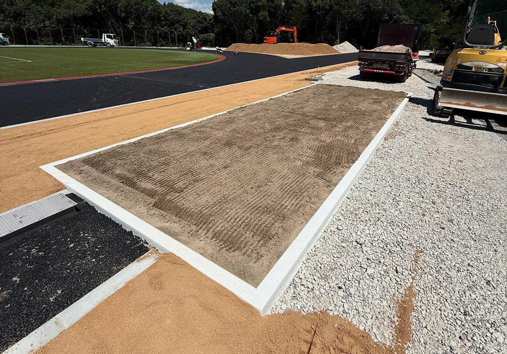 倉敷作陽大学 砂場の砂補充