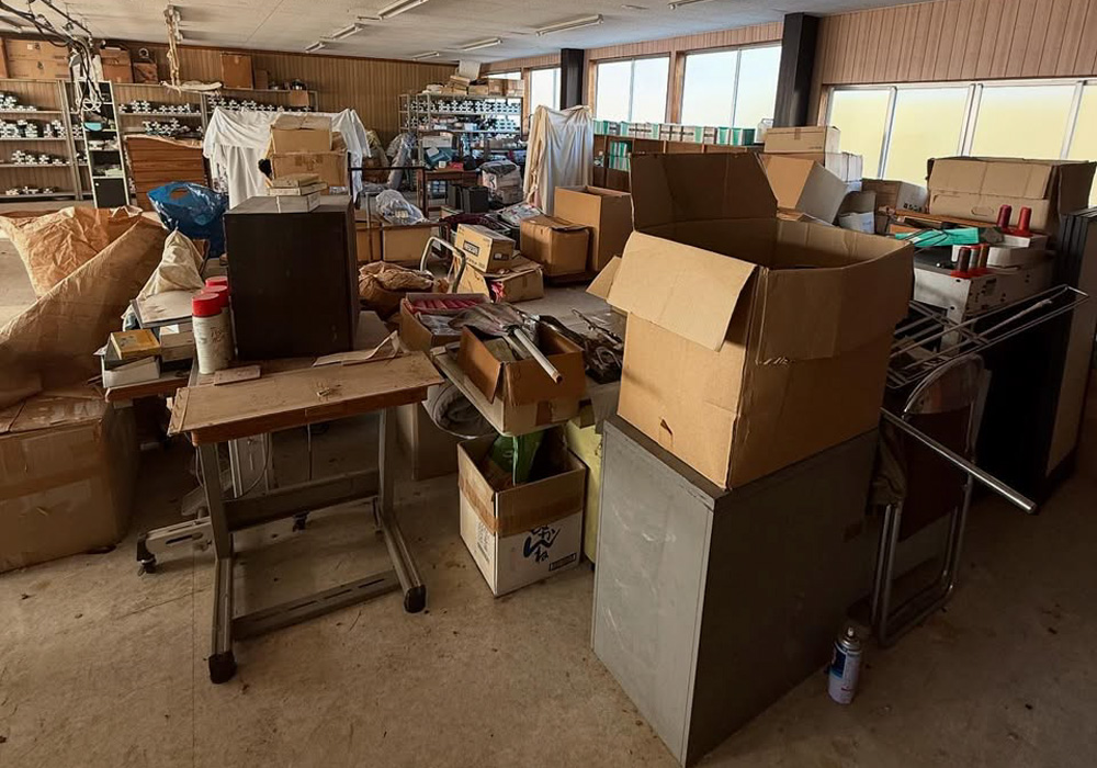 縫製工場 片付け