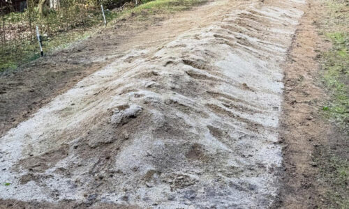 畑の真砂土の撤去