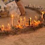 仏送りの盛砂設置