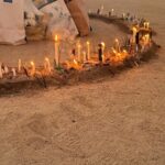 仏送りの盛砂設置