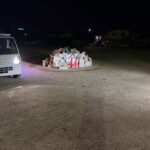 仏送りの盛砂設置